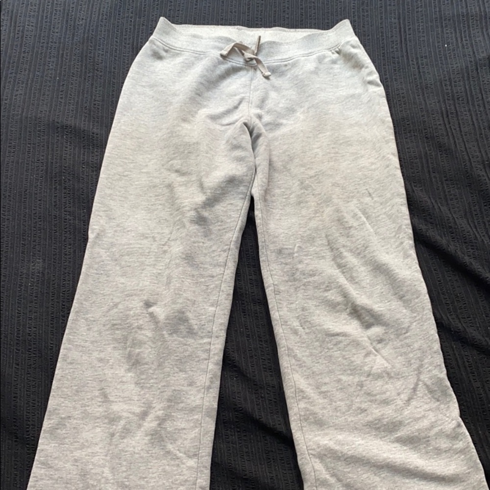 High waisted grey sweatpants